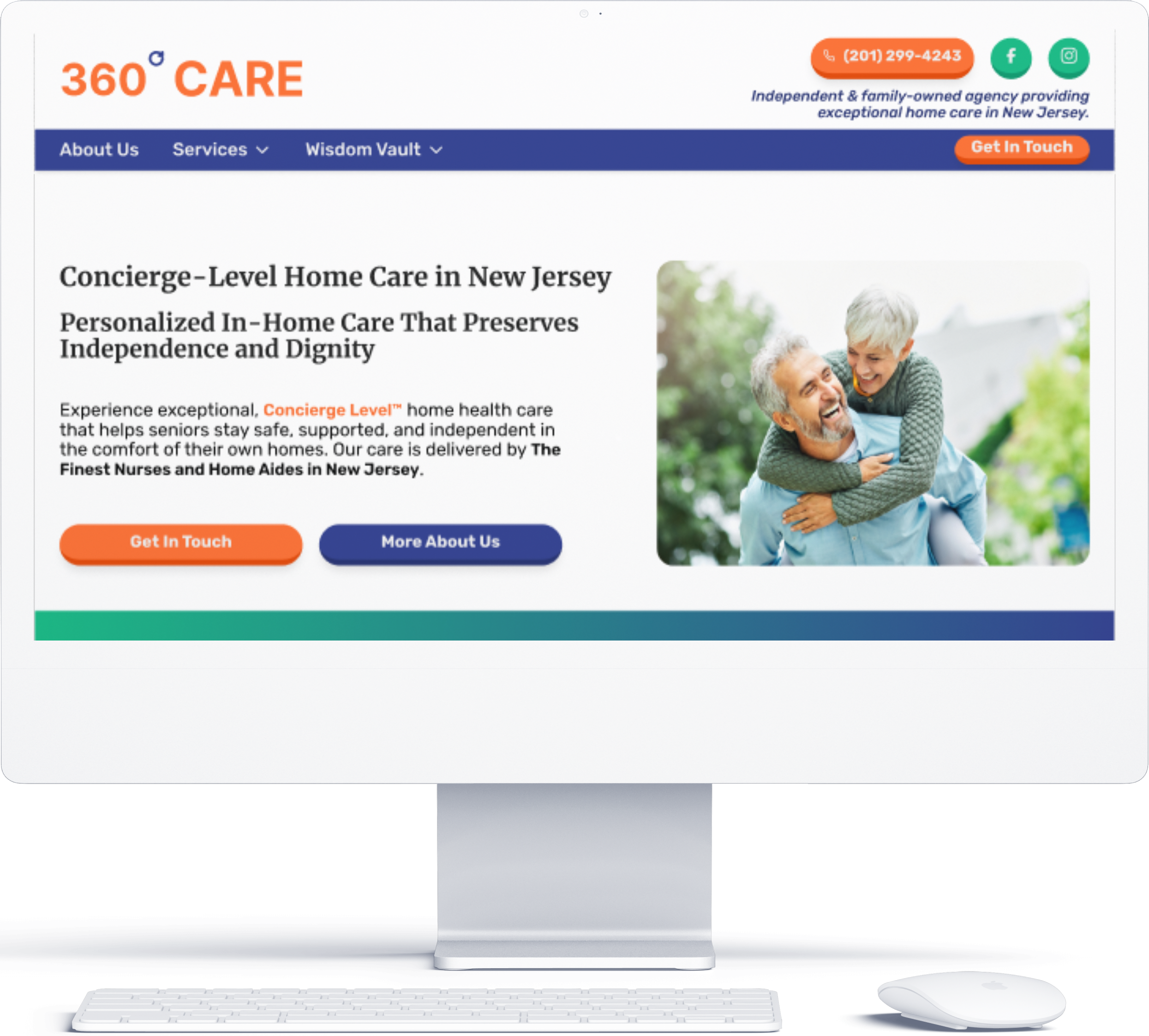 360 Degree Care - UX Case Study mockup